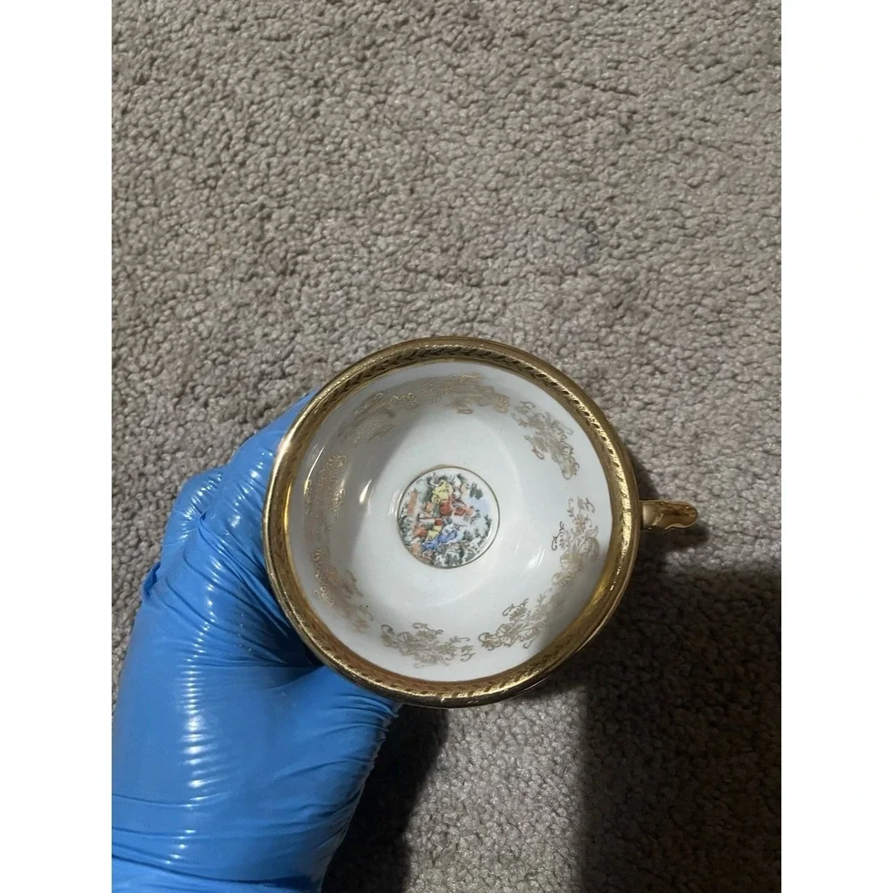 VTG Antique 24k Gold 8piece Teapot Set